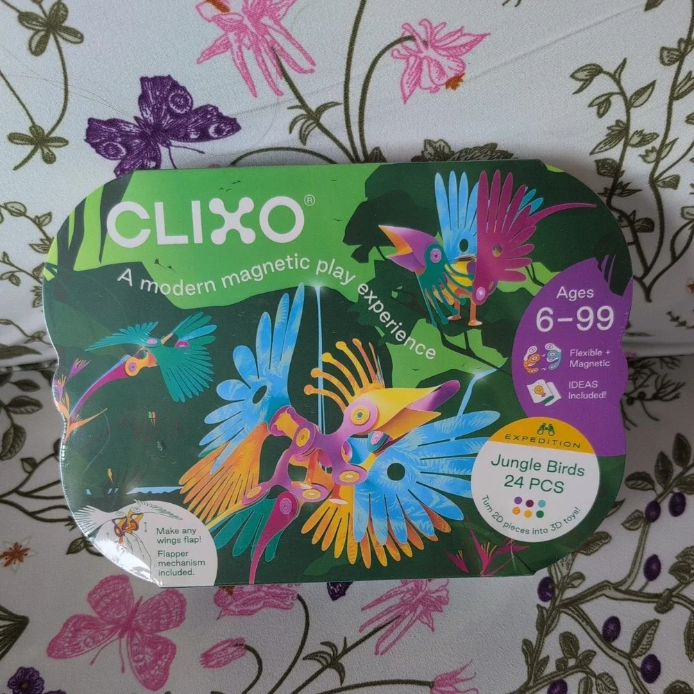 🦜 New! Clixo Jungle Birds Magnetic Building Set 24-pc MSRP